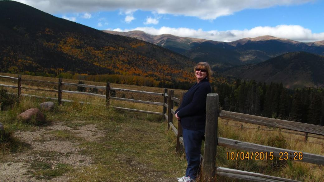 Laura at Cordova Pass Overlook October 2015