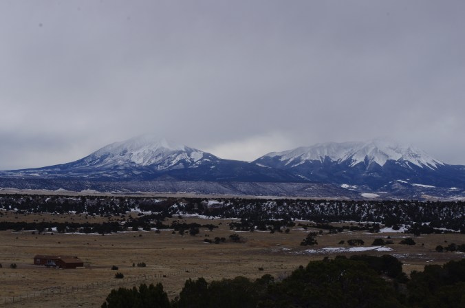 Clouds over the Spanish Peaks in January 2016