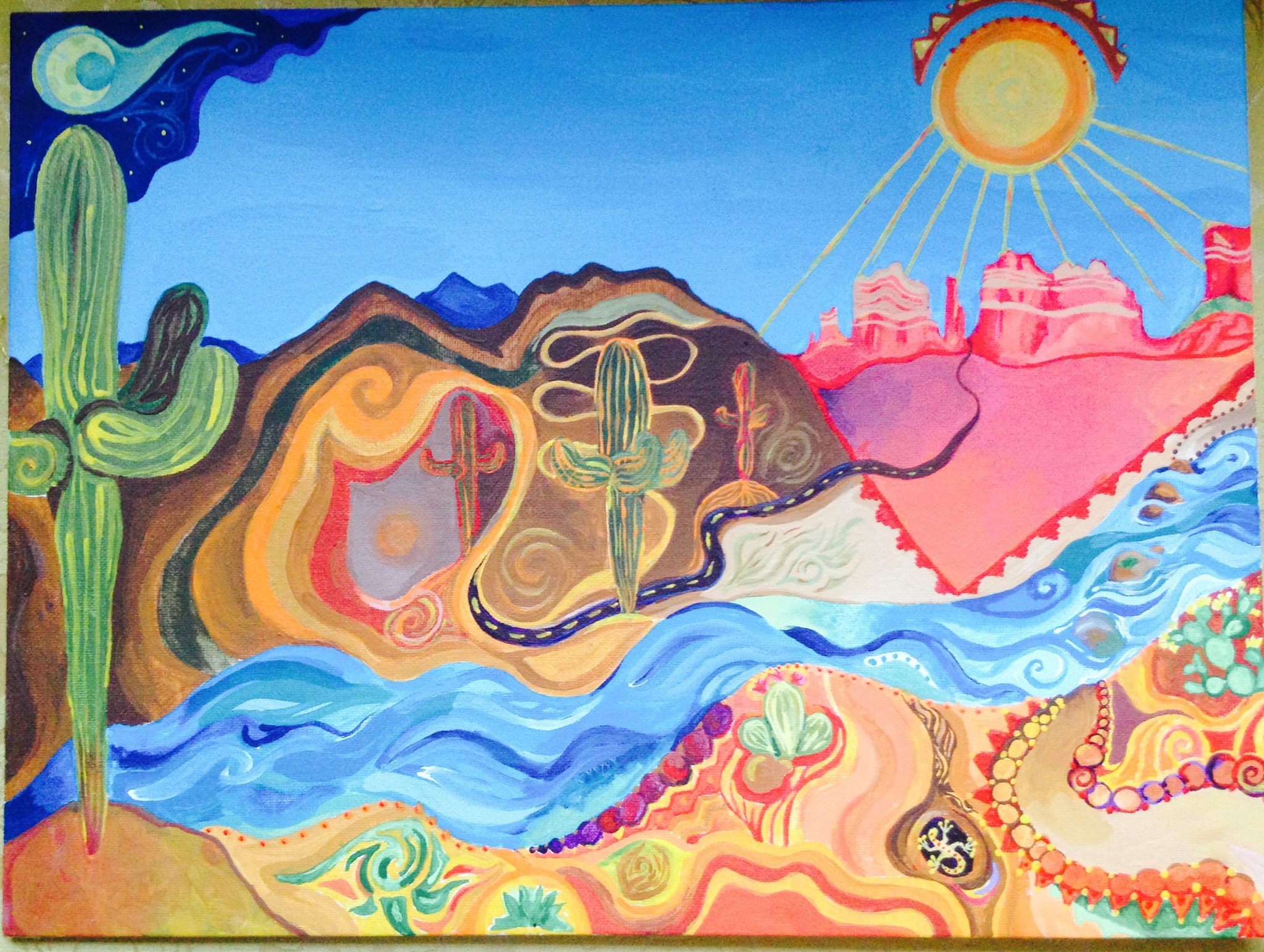 Hailey's painting of Sedona