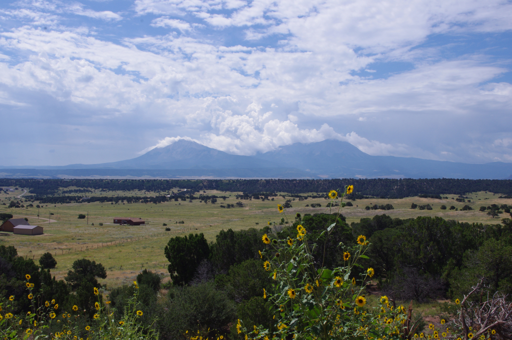 clouds over Spanish Peaks summer