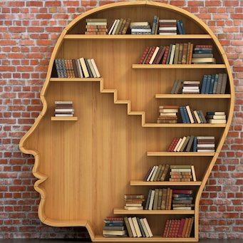 cool brain bookshelf